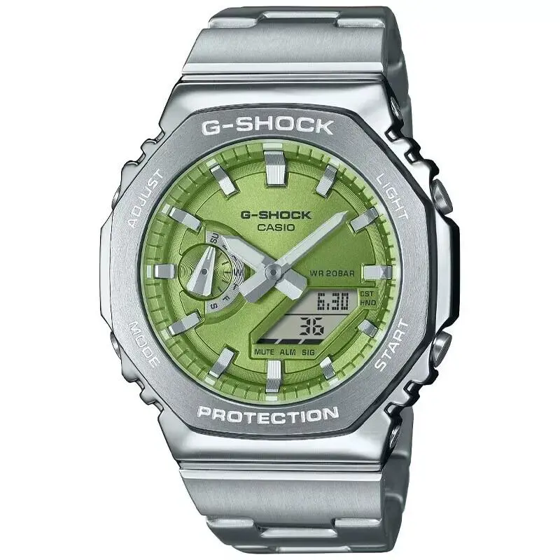G-shock GM2110D-3A Quartz Stainless Steel Green Dial Watch by Casio