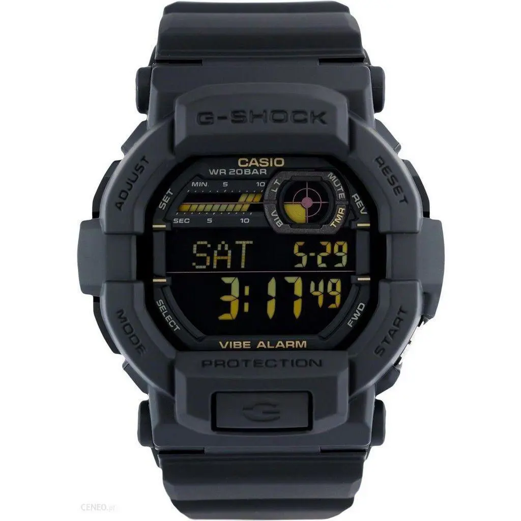 G-shock Digital Vibe Alert Flash Alert Stopwatch GD-350-1B 200M Mens Watch by Casio