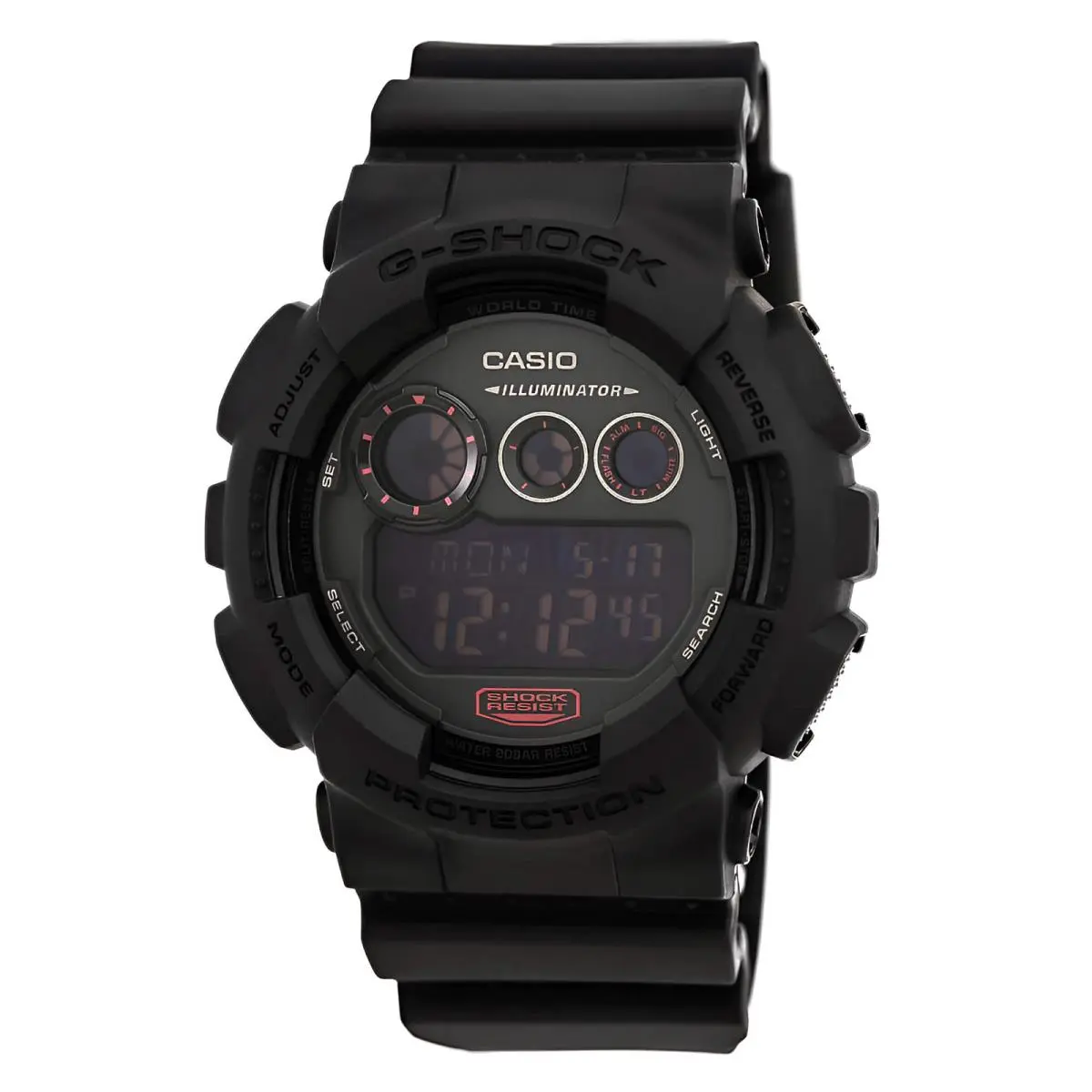 Casio Men`s Watch G-shock Quartz Dive Digital Black Dial Resin Strap GD120MB-1 - Dial: Black, Band: Black