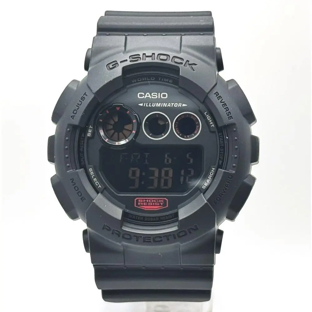 Casio G-shock GD120MB-1 Big Case Sporty Digital Watch Black - Dial: Black, Red, Band: Black, Bezel: Black