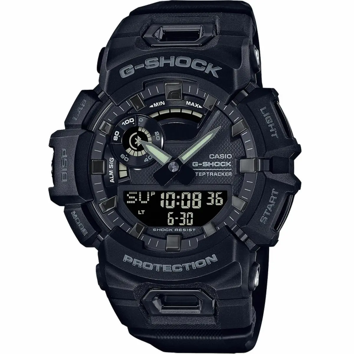 Casio G-shock GBA900-1A Power Trainer Smartphone Black Resin Watch - Dial: Black, Band: Black, Bezel: Black