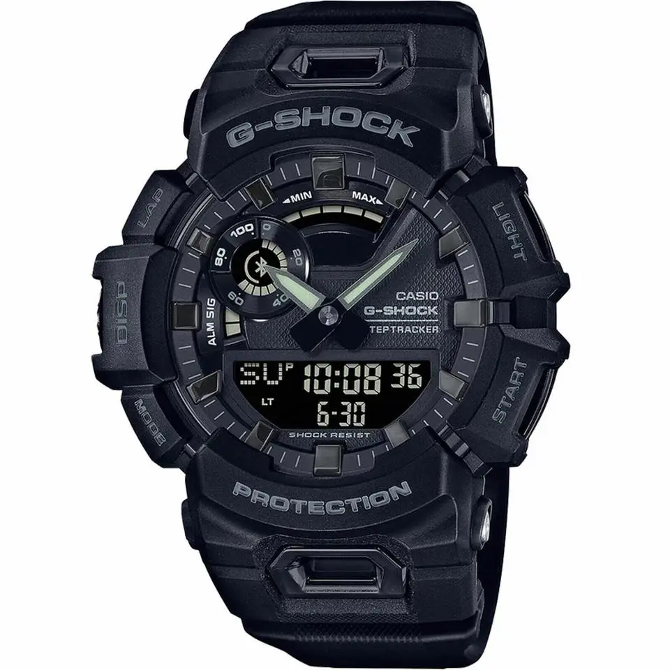 Casio G-shock GBA900-1A G-squad Black Bluetooth Fitness Tracker Watch - Dial: Black, Band: Black, Bezel: Black