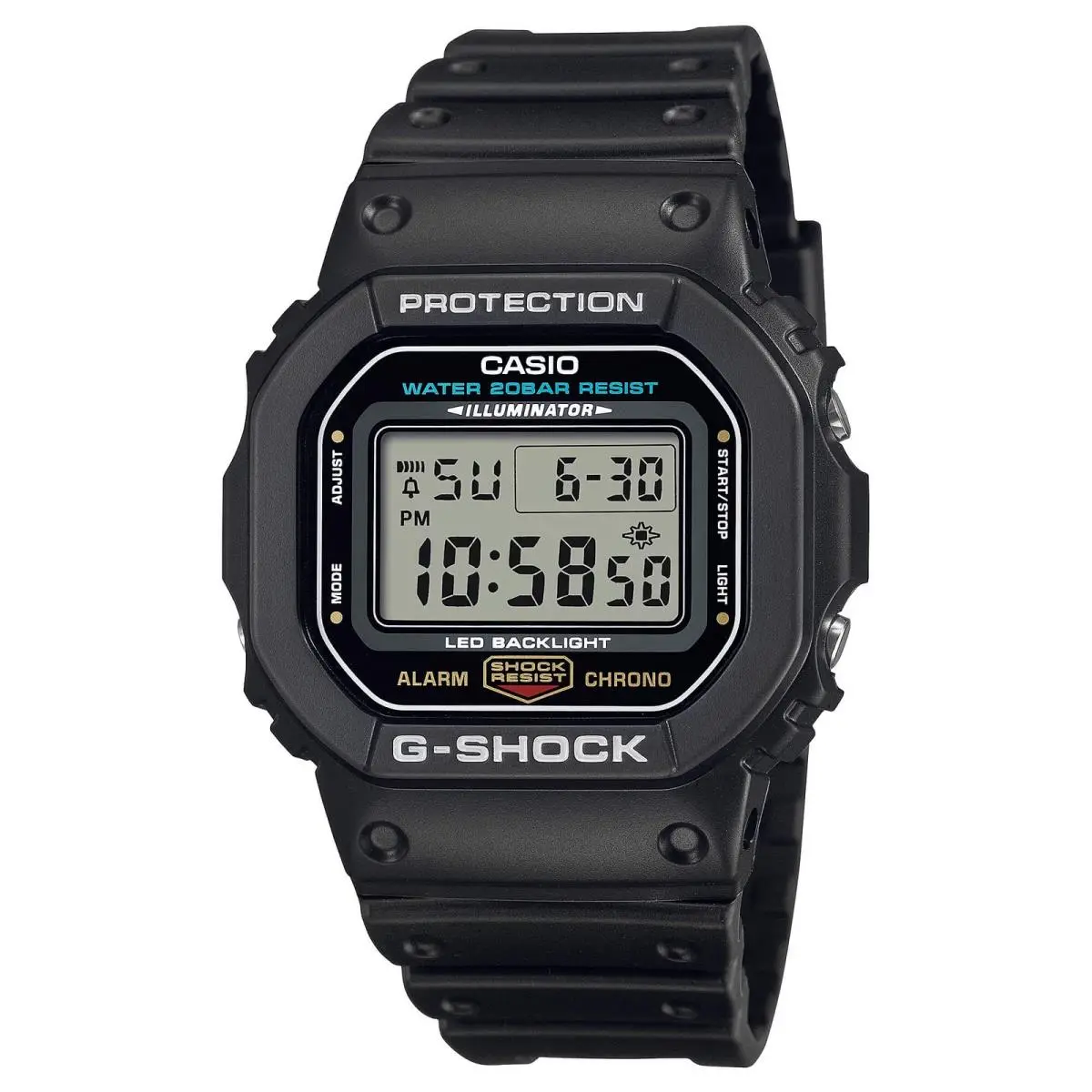 Casio Men`s Watch G-shock Digital Dial Black Resin Strap DW5600E-1V
