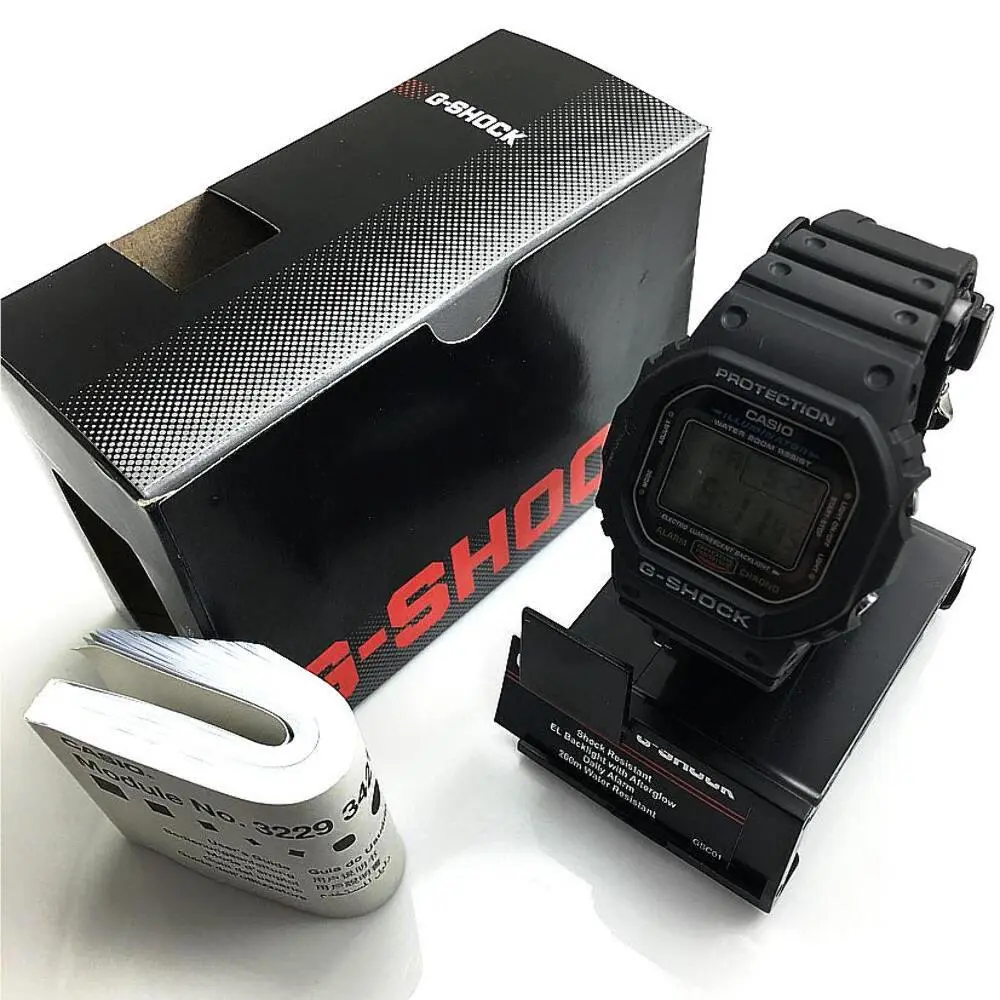 Casio DW-5600UE-1CR G-shock Classic Stopwatch Watch DW5600E-1V - Black, Dial: Black, Band: Black
