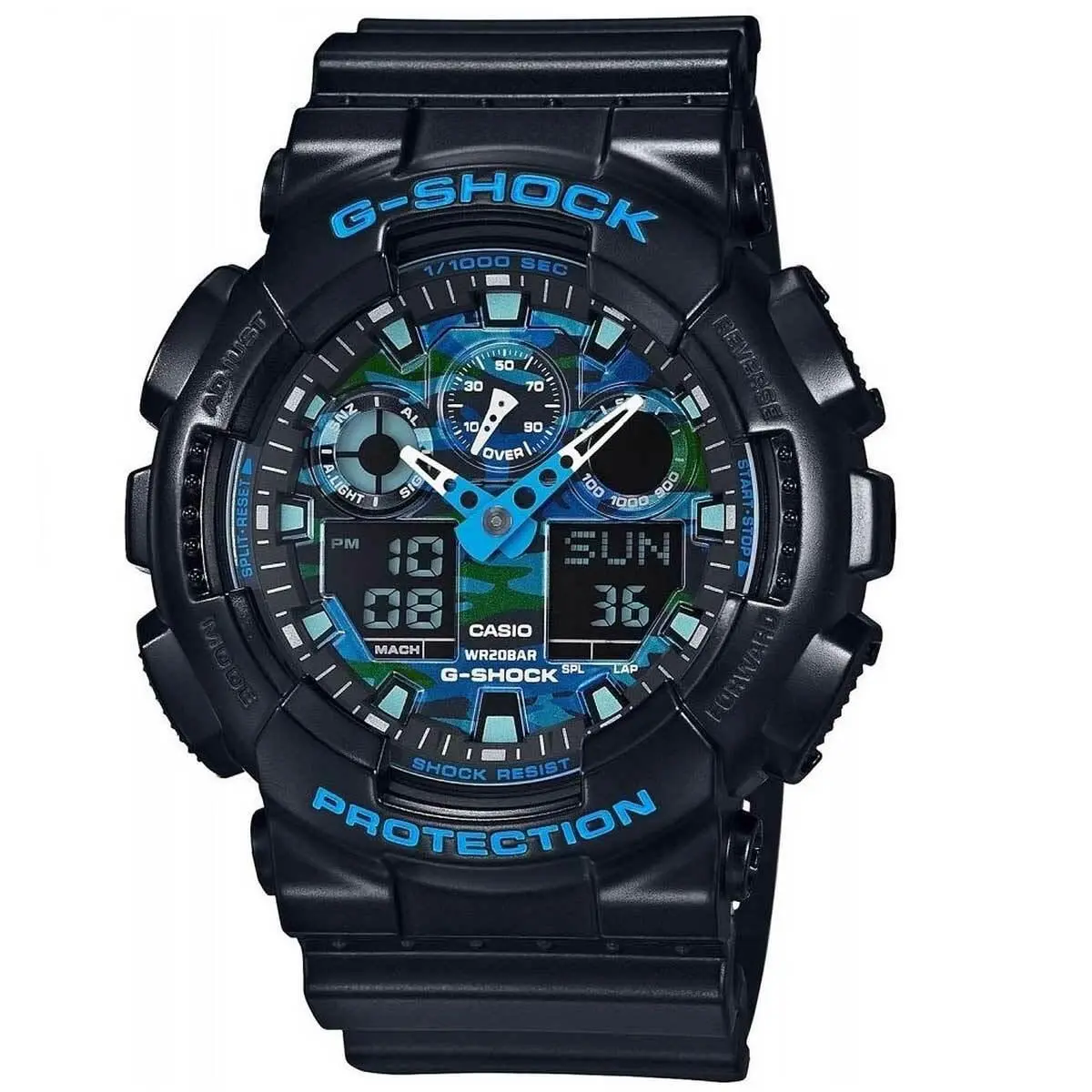 Casio GA100CB-1A Gent`s Ana-digi Black Dial Black Strap Dive Watch