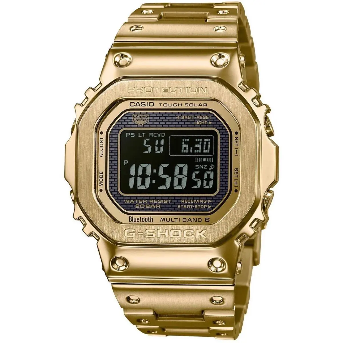 G-shock GMWB5000D-1 Bluetooth Radio Solar Square Stainless Steel Watch by Casio