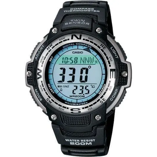 SGW100-1V Men`s Green-blue and Black Watch by Casio
