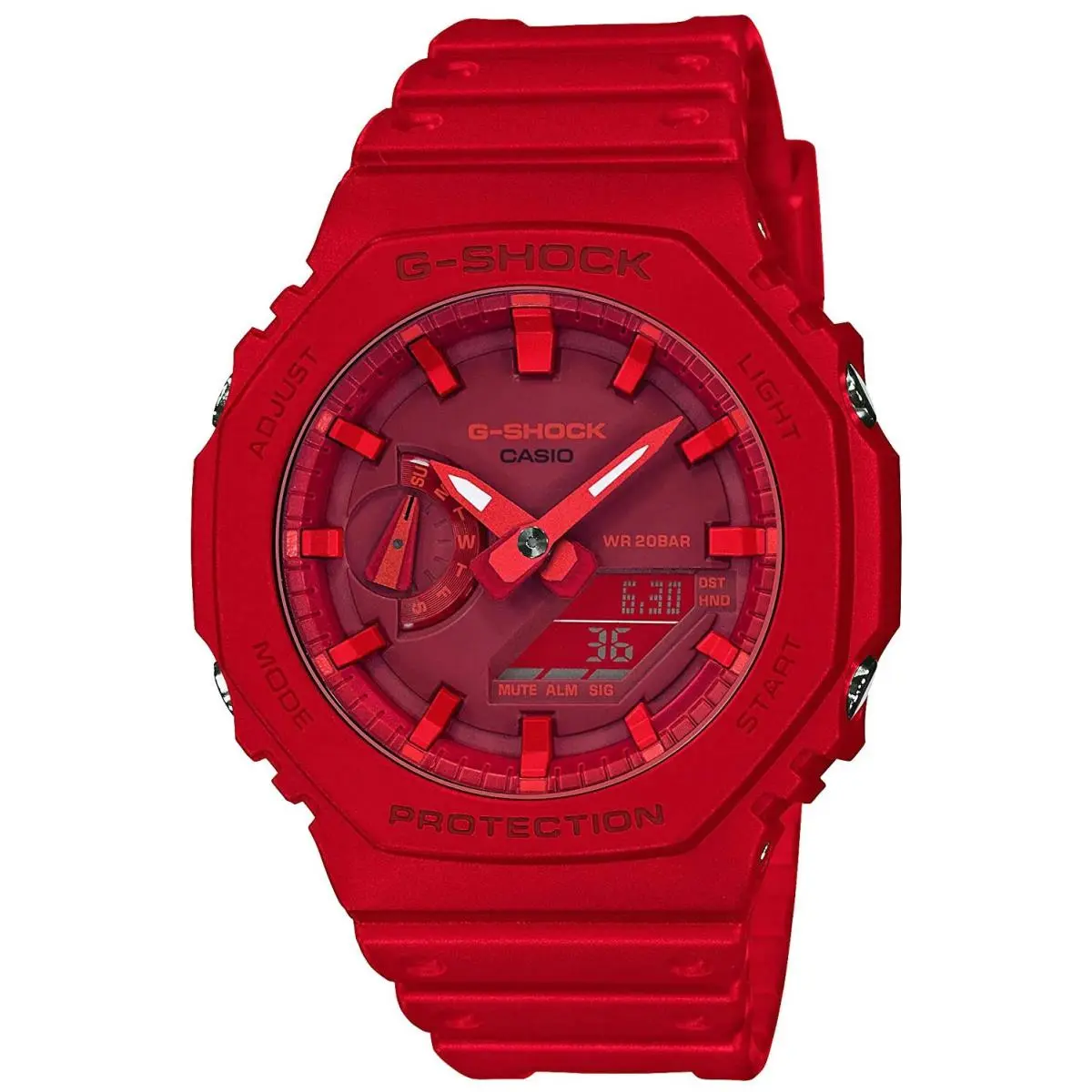 G-shock Carbon Core Mens Ana-digi Red Watch GA2100-4A by Casio