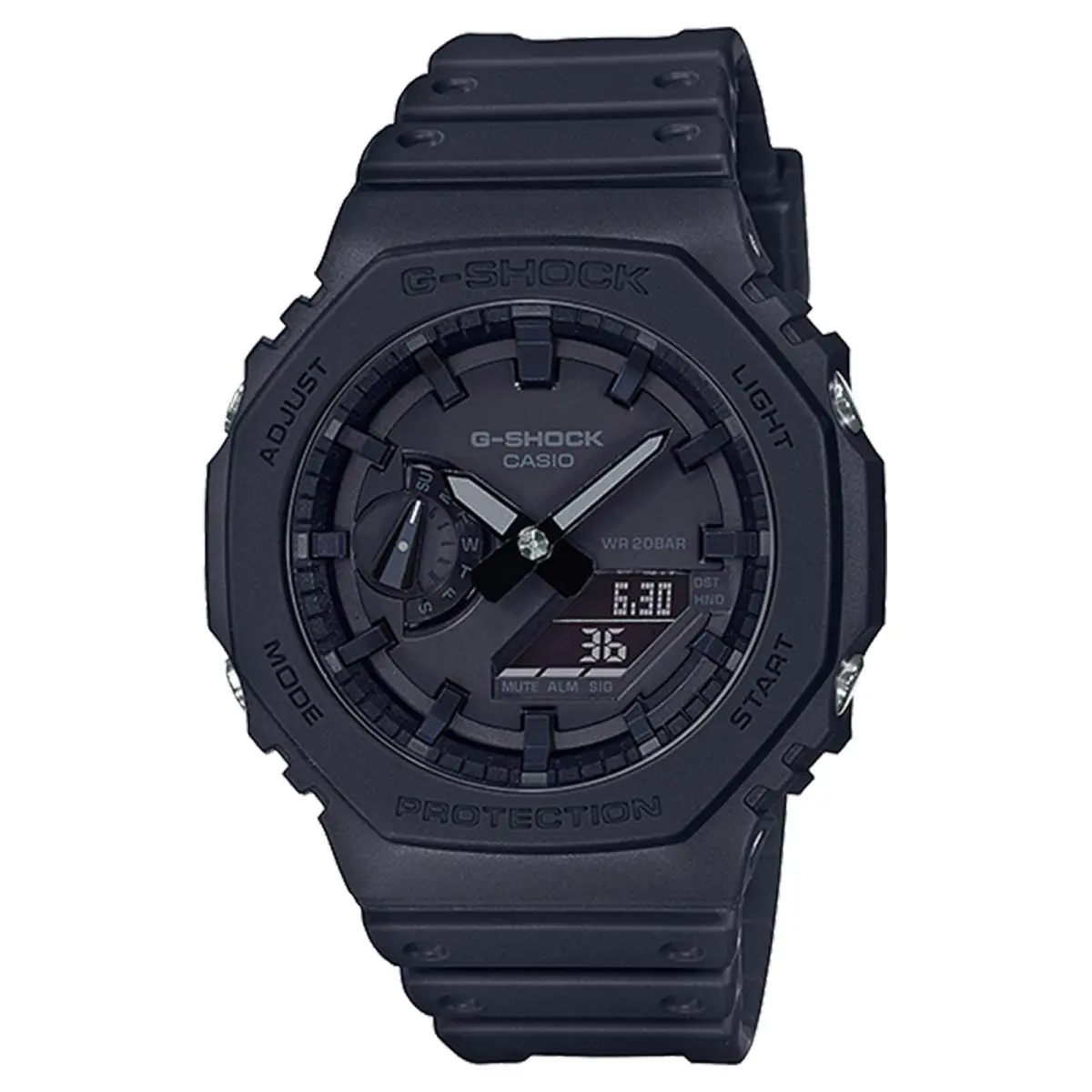 Casio G-shock GA2100-1A1 Matte Black Resin Digital Analog GA-2100 Series Watch