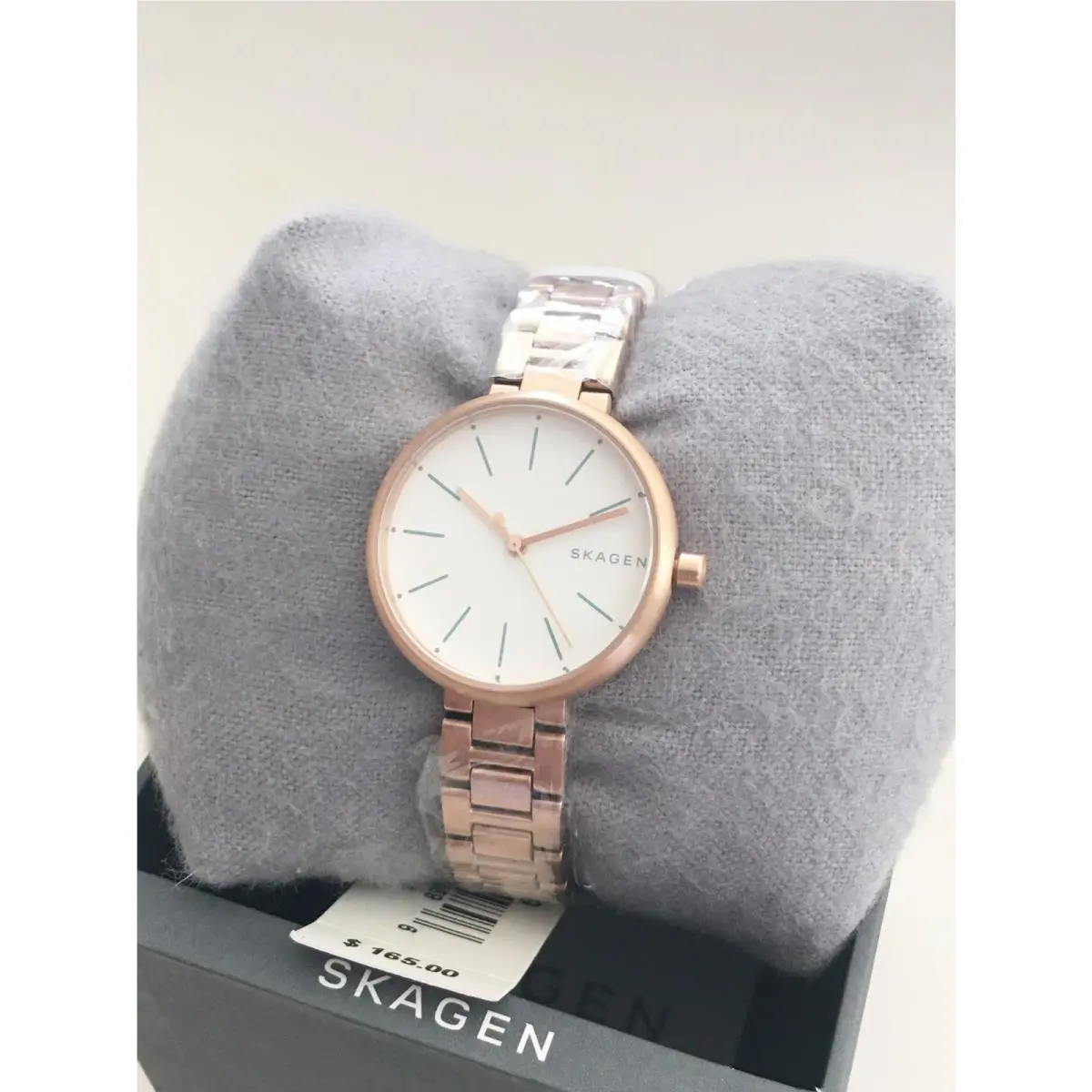 Skagen SKW2619 Women`s Signatur White Dial Rose Gold-tone Bracelet Watch
