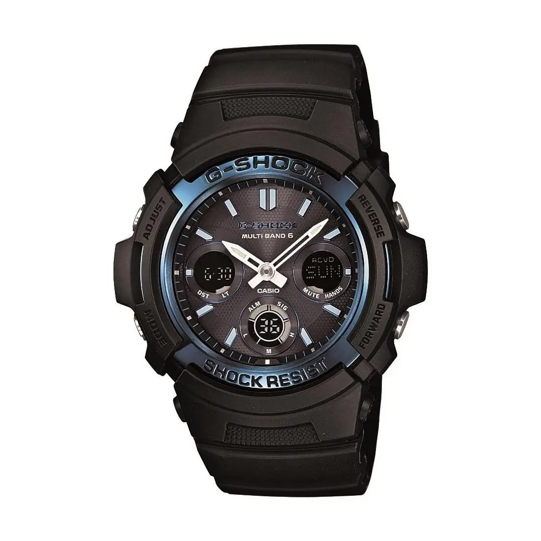 Men G-shock AWGM100A Tough Solar Black Resin Digital Analog Sport Watch by Casio