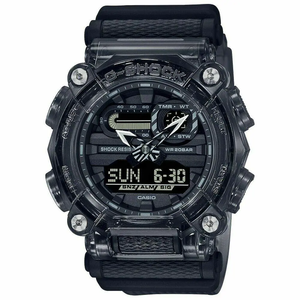 G-shock  Ana-digi Transparent Series Gray Men Watch GA900SKE-8A by Casio