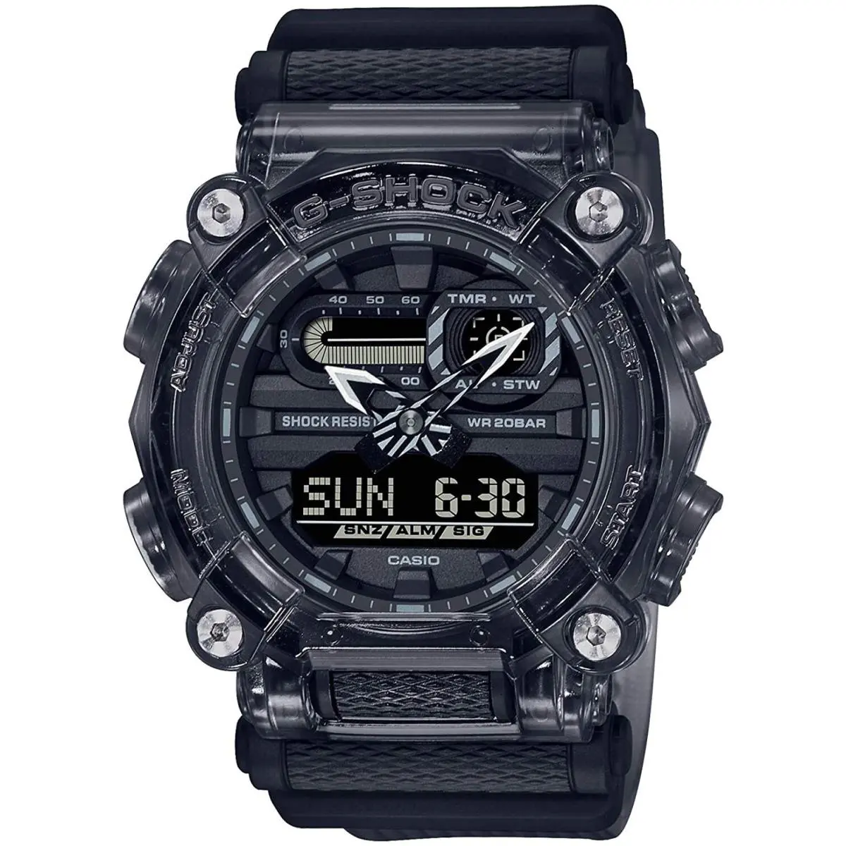 Casio G-shock Skeleton Black Analog-digital World Time Mens Watch GA900SKE8A