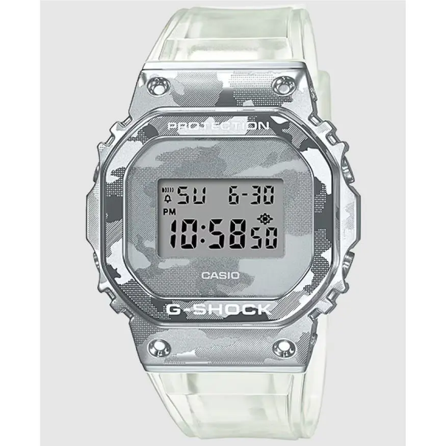 G-shock G-steel Transparent and Silver Digital Watch - GM5600SCM-1 by Casio