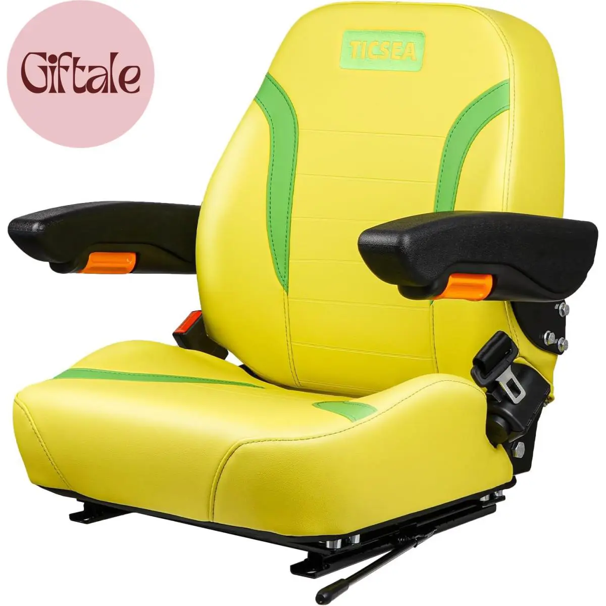 Universal Tractor Seat Zero Turn Mower Seat with Adjustable Safety Belt Armrest by Casio