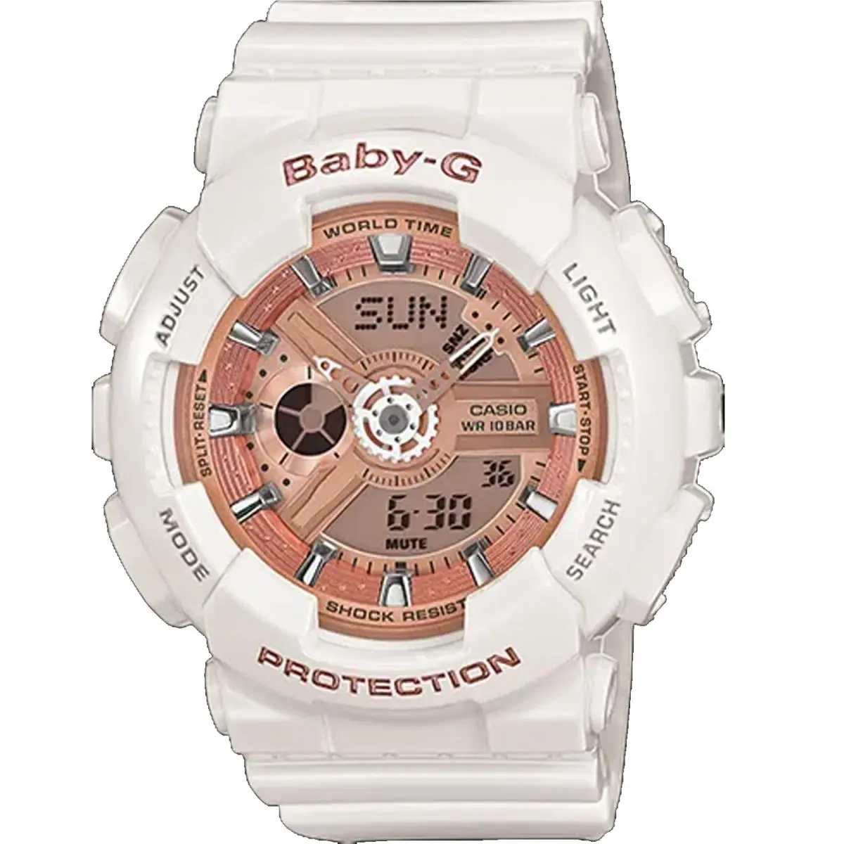 Women`s Baby-g Rose Gold Dial Watch - BA110-7A1 by Casio