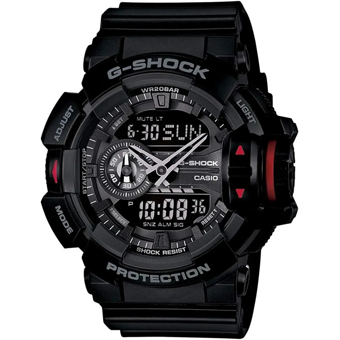 Casio G-shock GA400-1B 200M Men`s Black Diver Digital Watch