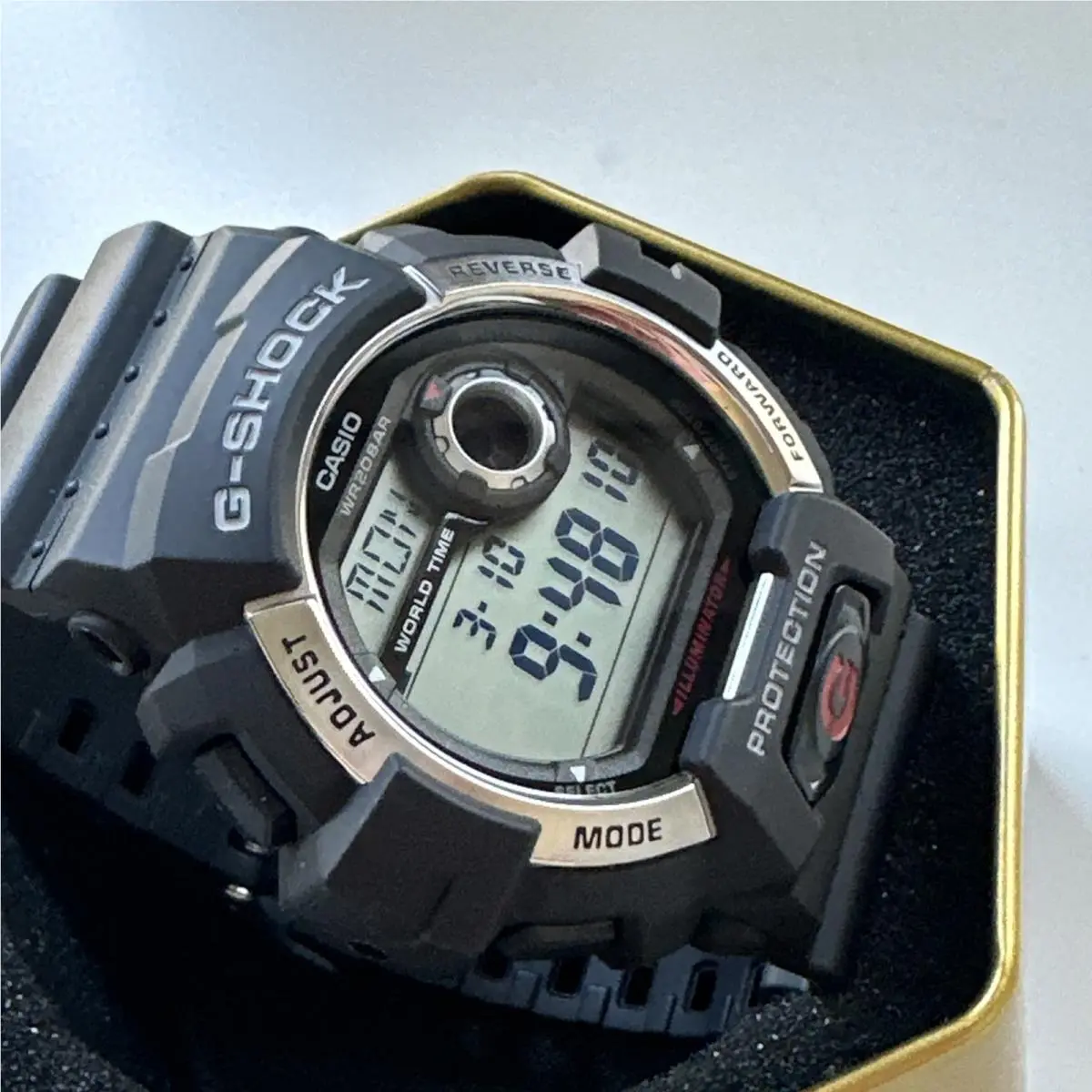 Men Digital Black Resin Watch with Black with Auto Led Backlight G8900S-1 by Casio