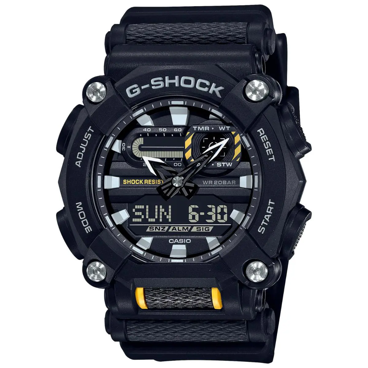 Casio G-shock GA900-1A Black Resin Strap Men`s Watch - Band: Black
