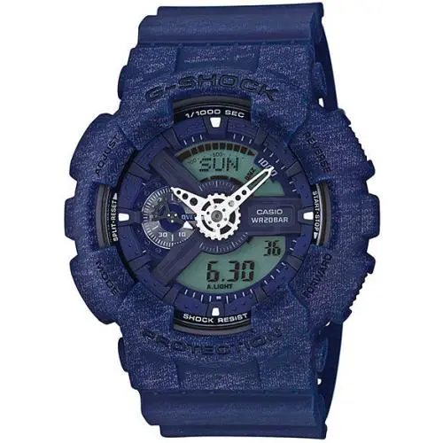 G-shock GA110HT-2A Analog Digital Blue Heather Pattern Men`s Watch by Casio