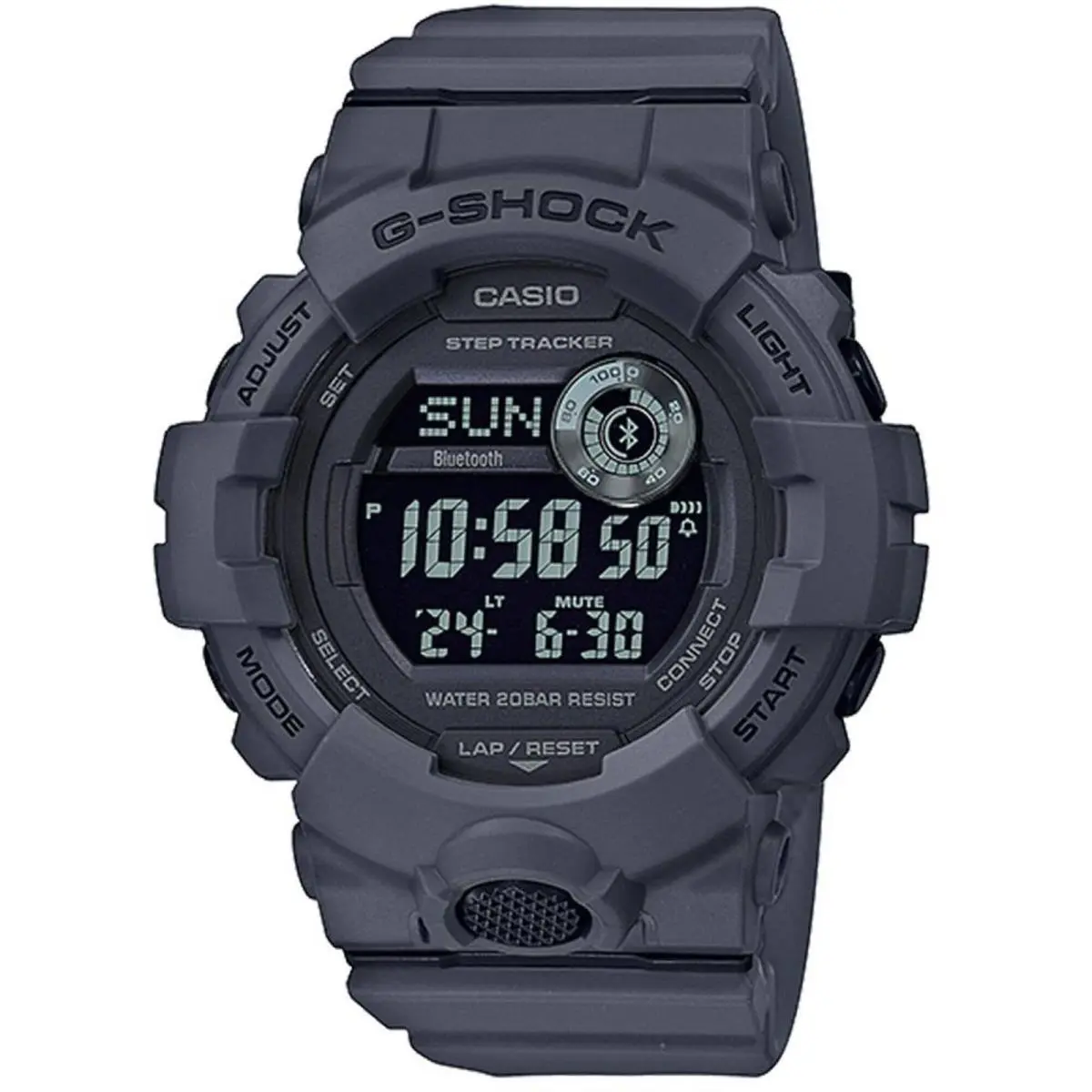 Casio Men`s Watch G-shock G-squad Grey Digital Dial Resin Strap GBD-800UC-8CR - Dial: Black, Band: Black
