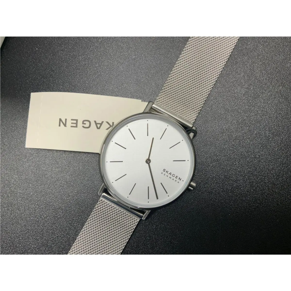 Skagen Signatur Quartz White Dial Stainless Steel Mesh Ladies Watch SKW2785 - White, Dial: White, Band: Silver-tone