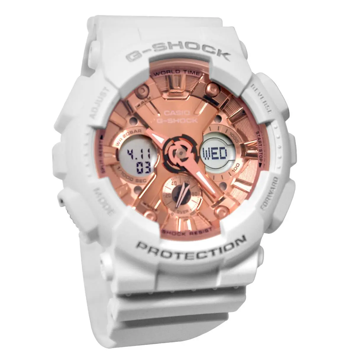 Casio GMAS120MF-7A2 G-shock Sporty Digital Watch White/pink