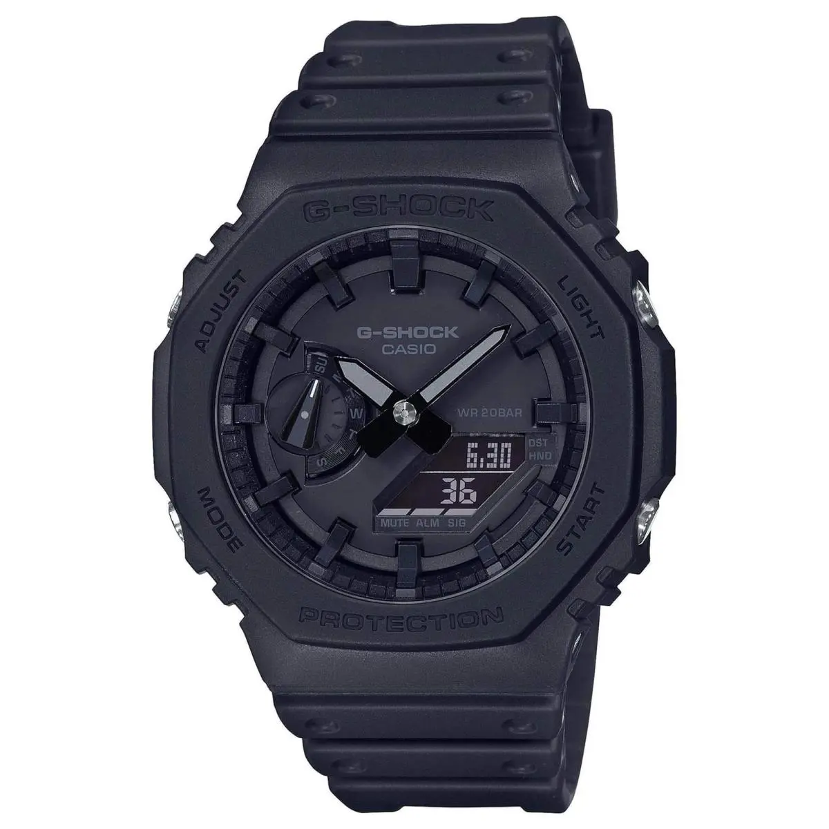 Casio Men`s Watch G-shock Black Resin Strap Anti-magnetic Ana-digital GA2100-1A1