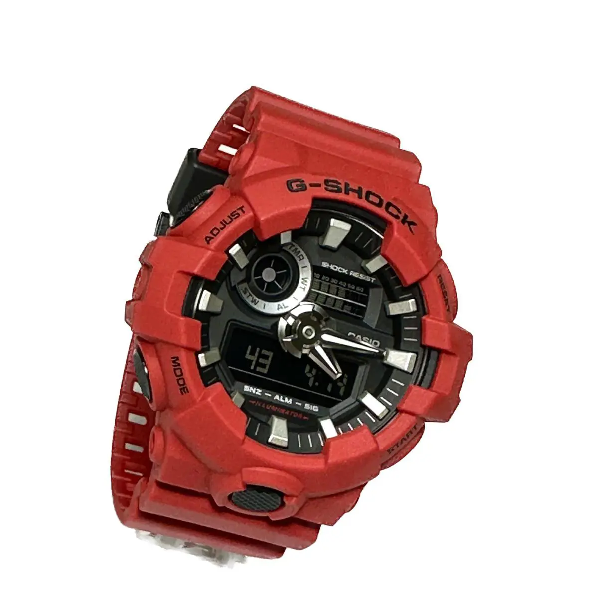 GA700-4A G-shock Black Analog Digital Dial Red Resin Band Watch by Casio