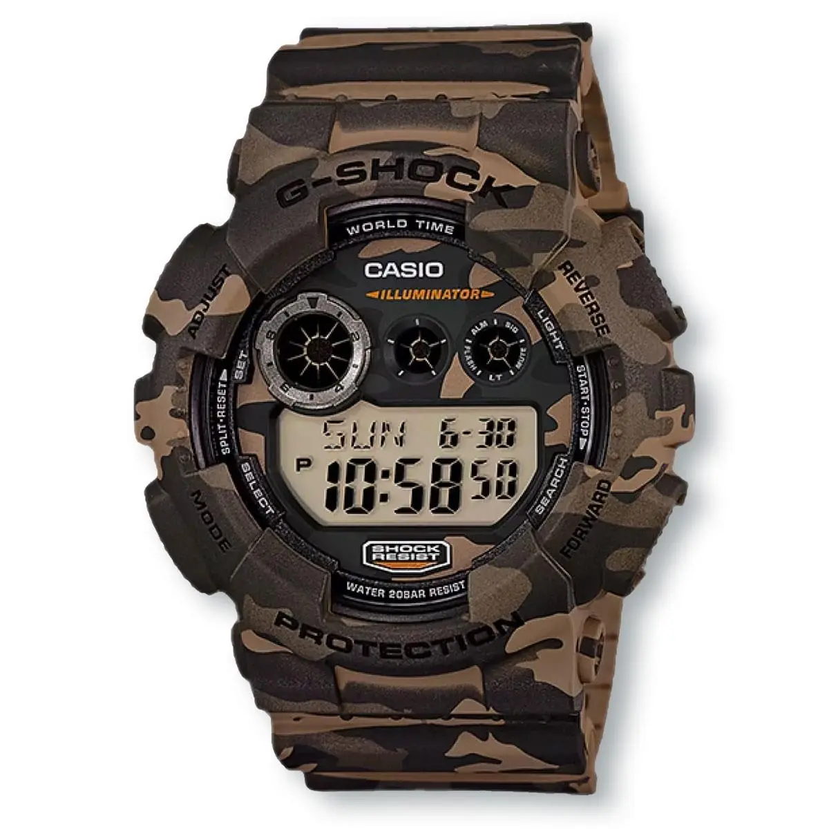 Casio G-shock GD120CM-5 Camouflage Series Sporty Digital Watch Brown Camouflage