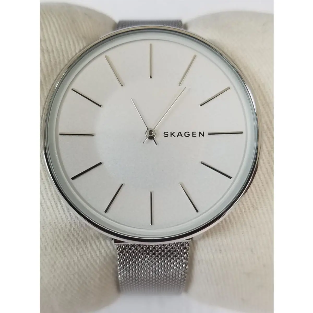 Skagen Silver Dial Stainless Steel Mesh Bracelet Watch SKW2687