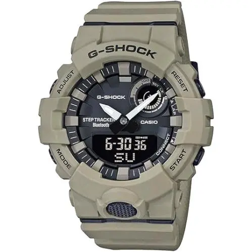 Casio G-shock Watch GBA800UC-5A Men`s Wristwatch Tan - Dial: Black, Band: Beige, Bezel: Beige