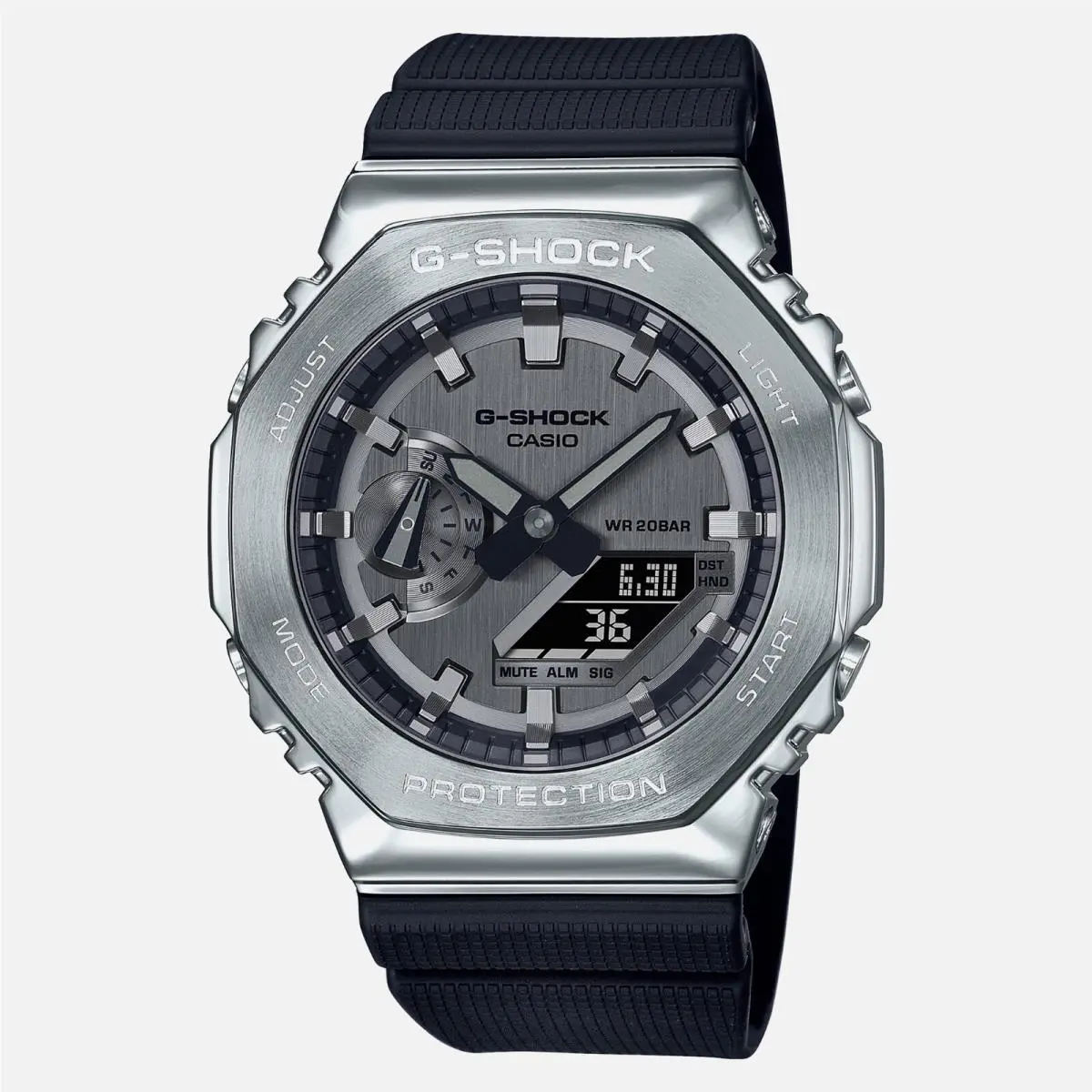 G-shock GM2100-1A Carbon Square Silver Metal Black Limited Watch by Casio