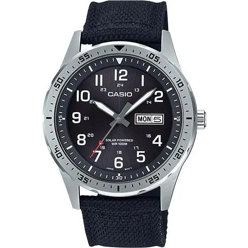 Men`s Solar Day-date Indicator Stainless Steel 42mm Watch MTSP120L-1AV by Casio