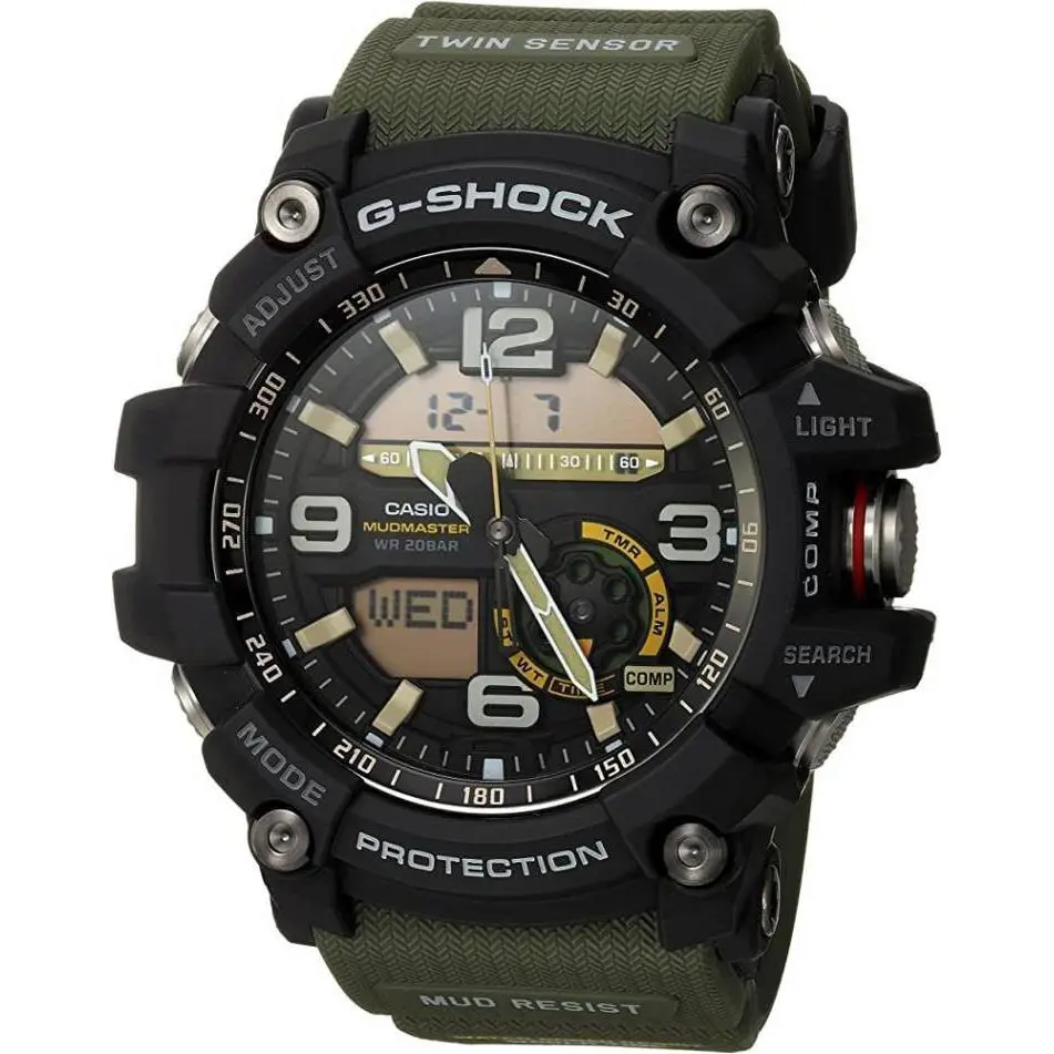 GG-1000-1A3 Mudmaster G-shock Quartz Casual Watch Green by Casio