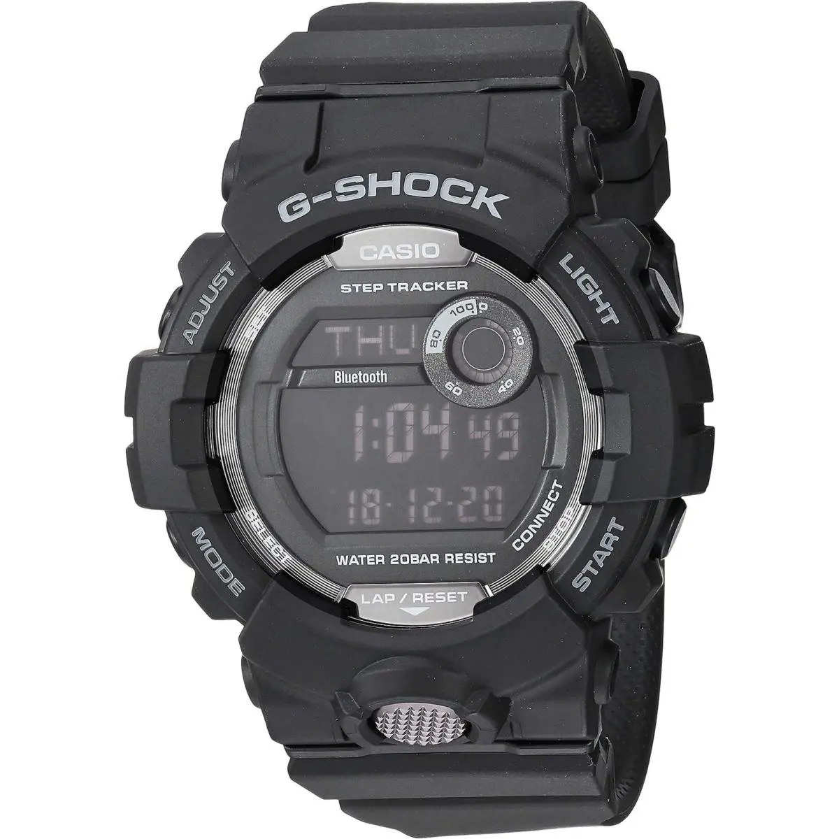 Casio G-shock GBD-800-1BCR Black Digital Step Tracker Mens Watch - Black, Dial: Black, Band: Black