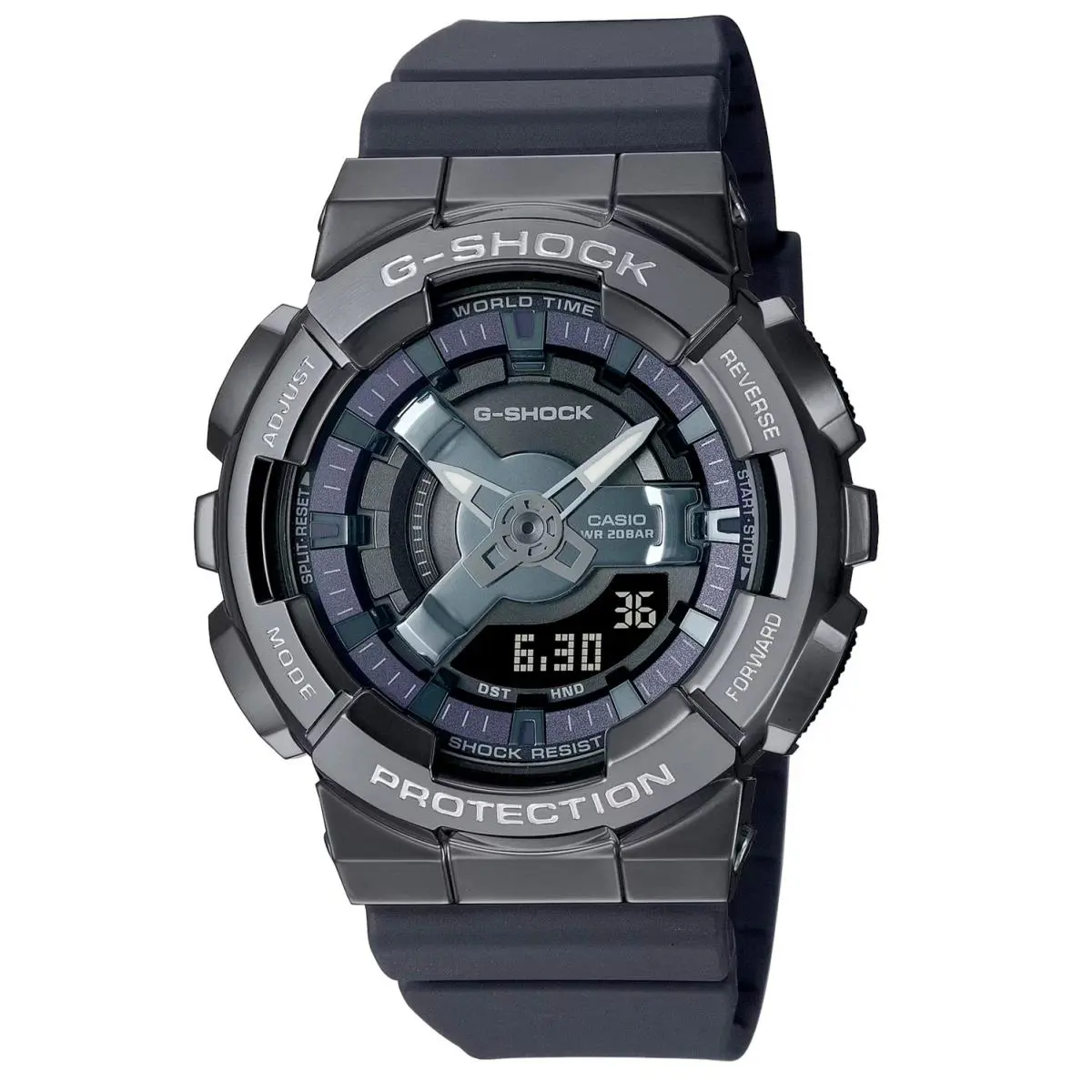 Casio G-shock Analog-digital Metallic Gray Accents Women`s Watch GMS110B-8A