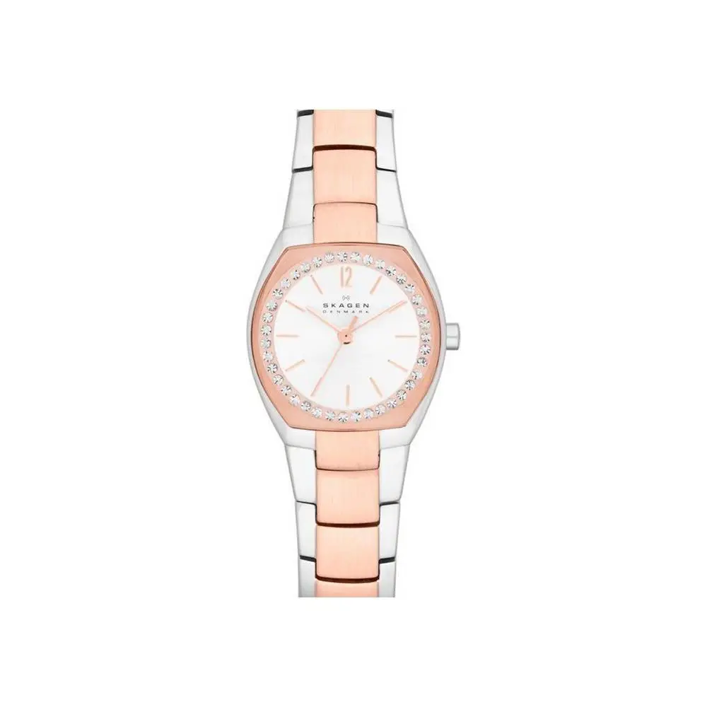 Women`s SKW2112 Asta Quartz Watch Analog Two-tone Silver Rose Gold by Skagen