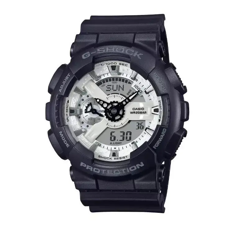 G-shock GA110WD-1A Strikingly Bold Black and White Analog Digital Watch by Casio