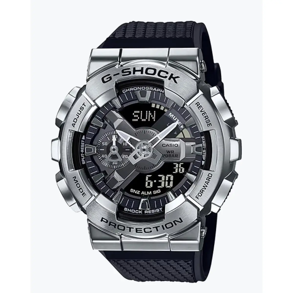 G-shock G-steel Analog Digital Resin Stainless Steel Men`s Watch GM-110-1A by Casio