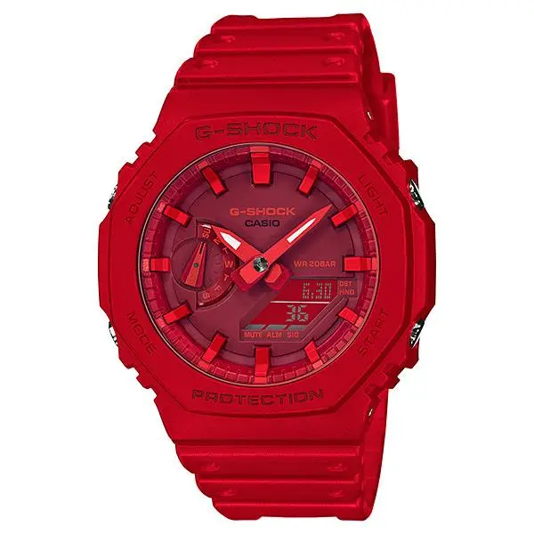 Casio G-shock GA2100-4A Unisex Red Resin Digital Analog GA-2100 Series Watch