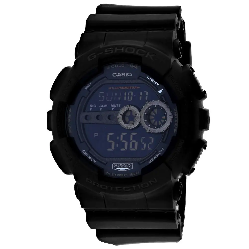 Casio Men`s Classic Black Dial Watch - GD100-1B - Black, Dial: Black, Band: Black