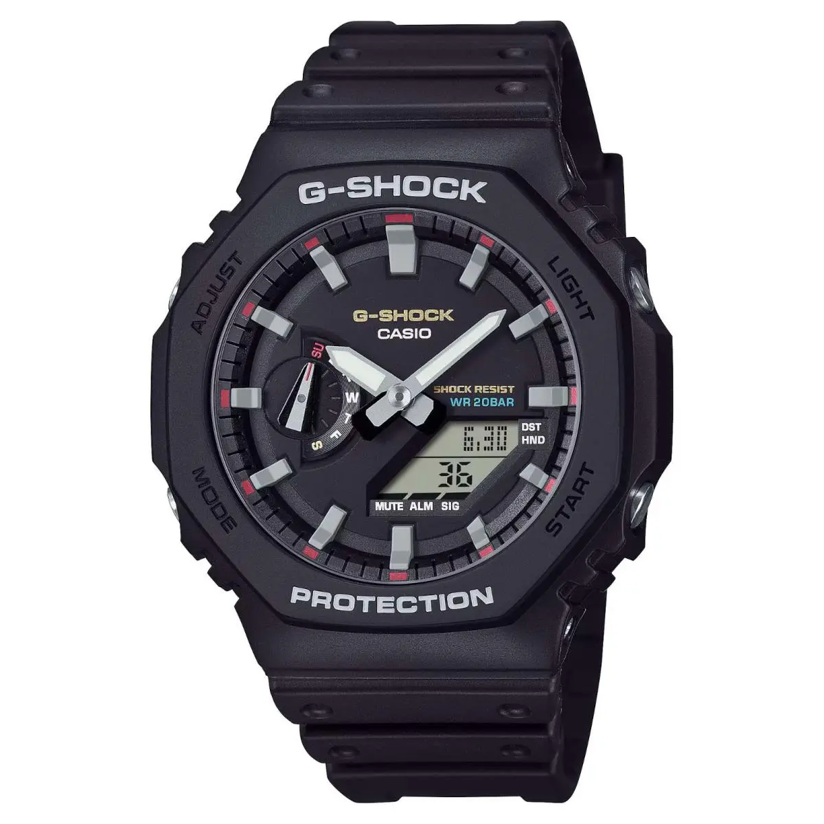 Casio G-shock Carbon Guard Ana-digi World Time Mens Watch GA2100RL-1A
