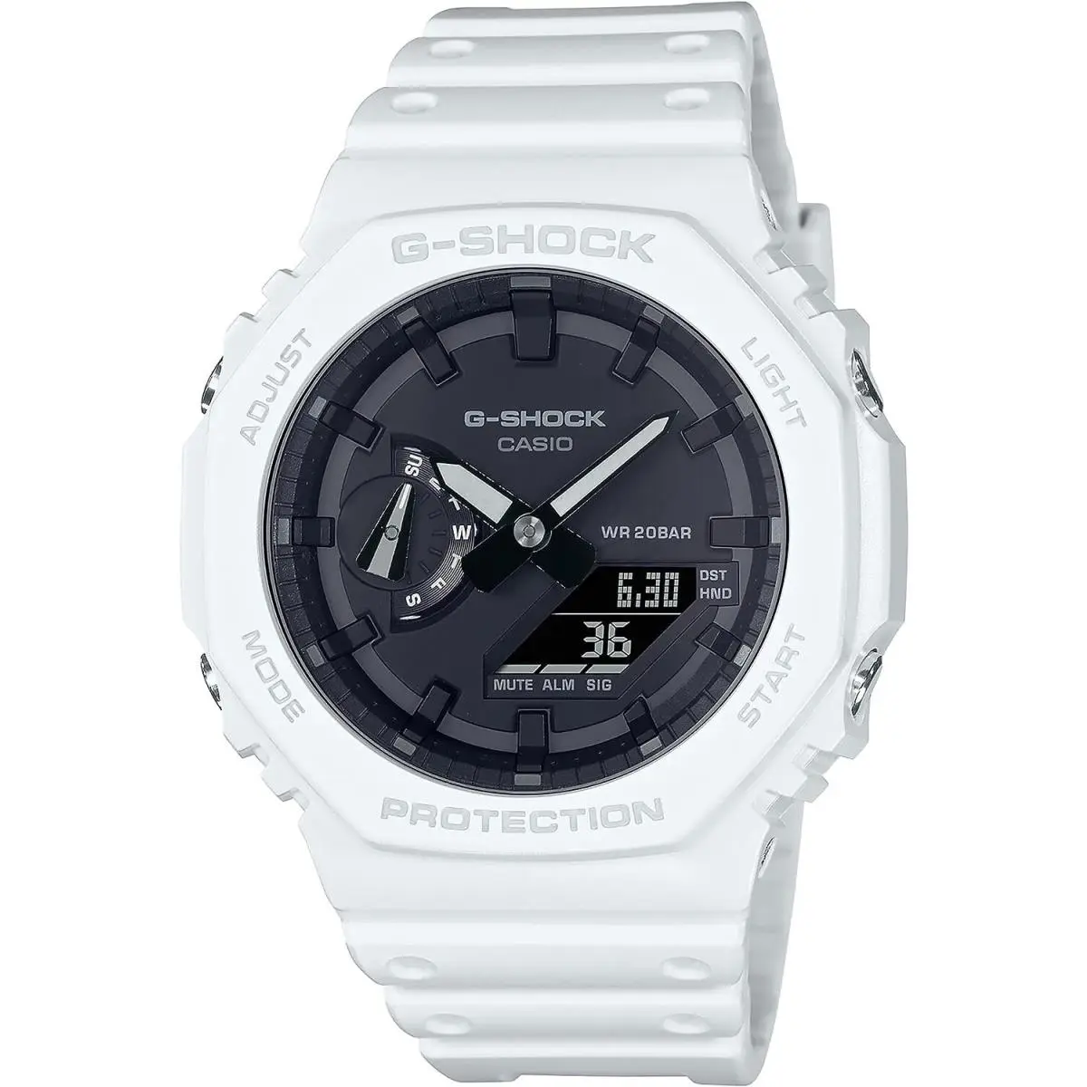 Casio G-shock GA2100-7A Carbon Core White Resin Analog-digital Watch