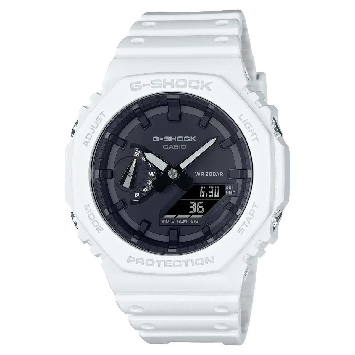 G-shock GA2100-7A Frost White Resin Digital Analog GA-2100 Series Watch by Casio