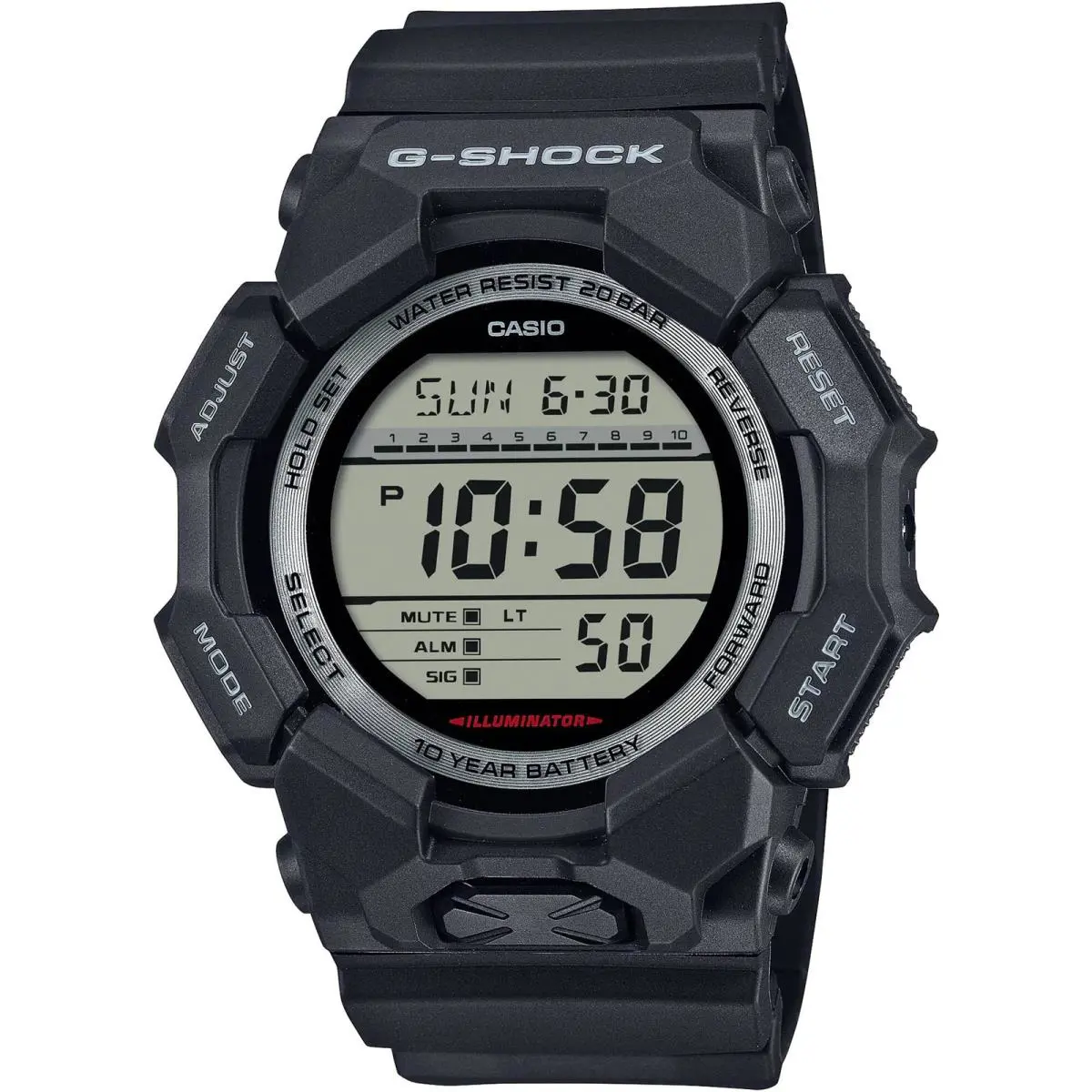 Men`s Watch G-shock World Time Black Bio-based Resin Strap Digital GD010-1 by Casio