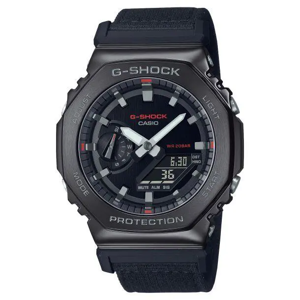 G-shock GM2100CB-1A Analog Digital Metal Black Ion-plated Men`s Watch by Casio