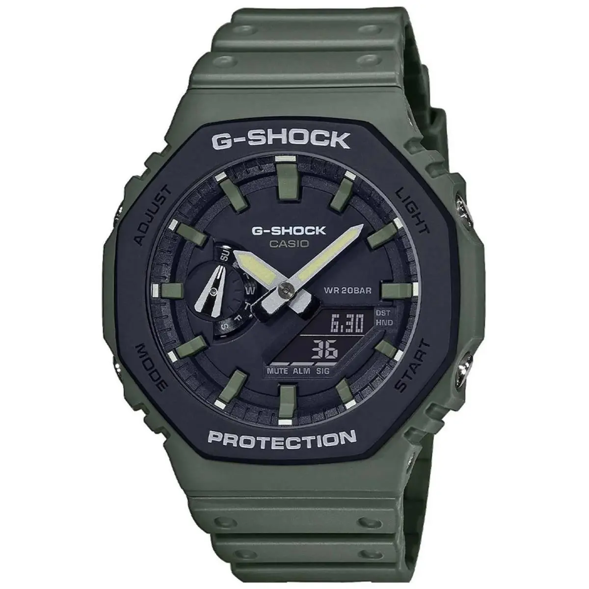 GA-2110SU-3AER G-shock Carbon Core Guard Green Analog Digital by Casio