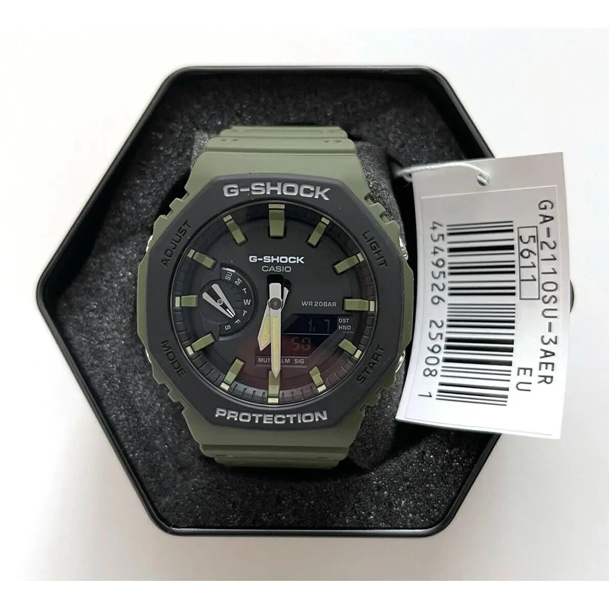 G-shock Men`s GA2110SU-3AER Analog-digital Watch Green New/// by Casio