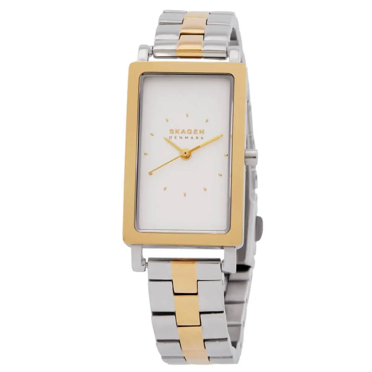 Skagen Hagen Lille Quartz White Dial Ladies Watch SKW3156 - White, Dial: White, Band: Two-tone (Silver-tone and Gold-tone)